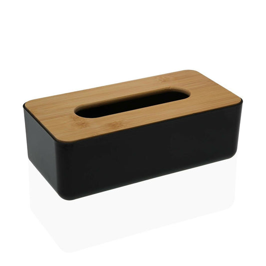 Handkerchief or scarf box Versa Bamboo polypropylene 13,1 x 8,6 x 26,1 cm Black-0