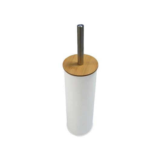 Toilet Brush Versa White Metal Bamboo 38,4 cm-0