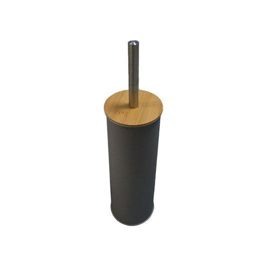Toilet Brush Versa Black Metal Bamboo 38,4 cm-0