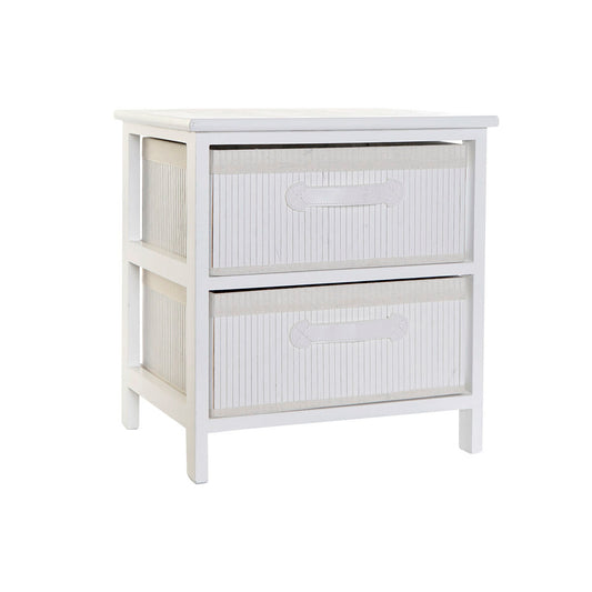 Chest of drawers DKD Home Decor White Bamboo Paolownia wood 42 x 32 x 45 cm-0