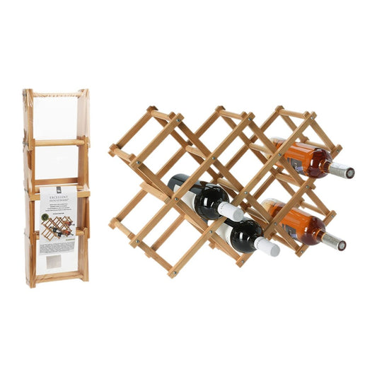 Bottle rack Excellent Houseware 784230710 Bamboo 54,5 x 16,5 x 36,5 cm-0