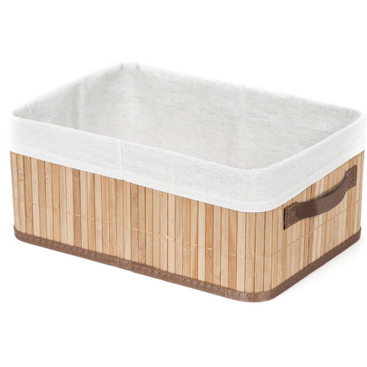 Compactor Bamboo Storage Basket Bamboo 32 × 25 × 15 cm (NIKorg018)-0